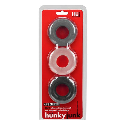 Hunkyjunk Cock Rings Hunkyjunk Huj3 C-Ring Tar Multi 3 Pack