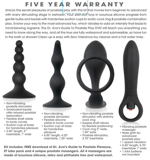 Zero Tolerance Prostate Massager Zero Tolerance Intro to Prostate Kit
