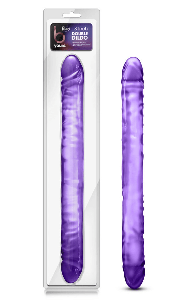 Blush Dildos Blush B Yours 18" Double Dildo Purple