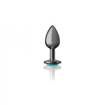 Viben Anal Toys Cheeky Charms Gunmetal Grey Teal Gem Butt Plug