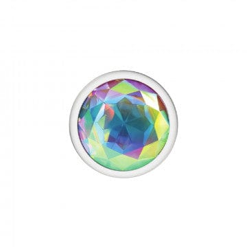 Viben Anal Toys Cheeky Charms Silver Metal Clear Gem Butt Plug
