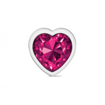 Viben Anal Toys Cheeky Charms Silver Metal Pink Heart Gem Butt Plug