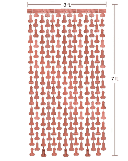 Little Genie Productions Glitterati Penis Metallic Foil Curtain 2