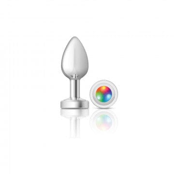 Viben Anal Toys Cheeky Charms Silver Metal Luminous Butt Plug