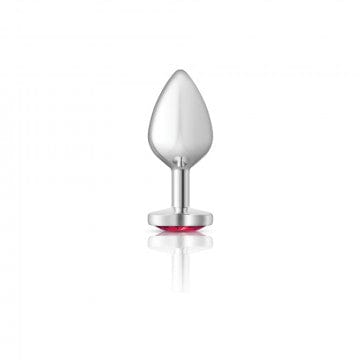 Viben Anal Toys Cheeky Charms Silver Metal Pink Heart Gem Butt Plug