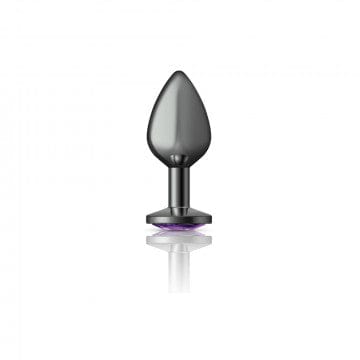 Viben Anal Toys Cheeky Charms Gunmetal Grey Purple Gem Butt Plug