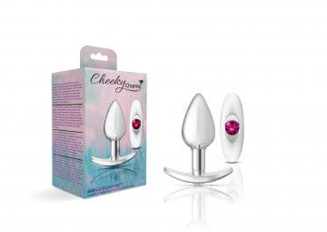 Viben Anal Toys Pink/ Clear Cheeky Charms Silver Metal Anchor Butt Plug