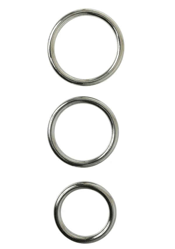 Sportsheets Cock Rings Sportsheets Seamless Metal O-Ring 3 Pack