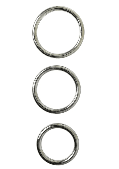 Sportsheets Cock Rings Sportsheets Seamless Metal O-Ring 3 Pack