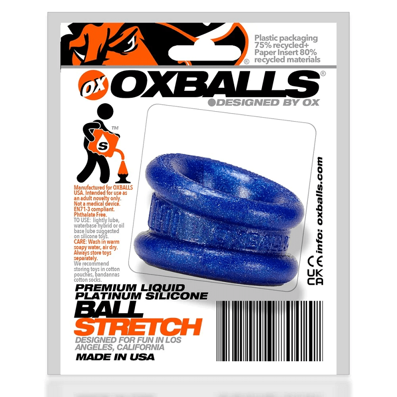 Oxballs Cock Rings Blue OxBalls Angle BallStretcher