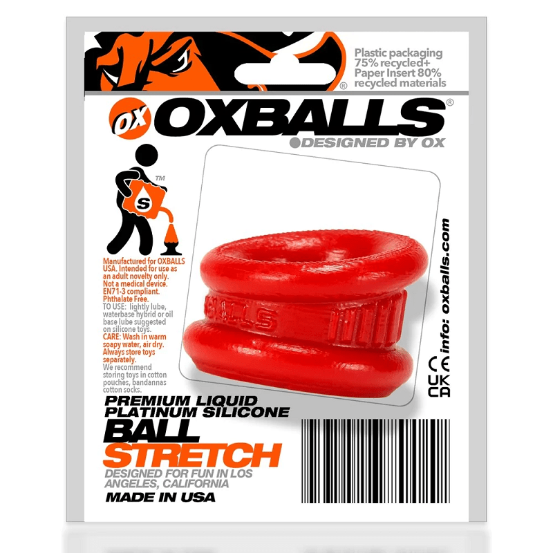 Oxballs Cock Rings Red OxBalls Angle BallStretcher