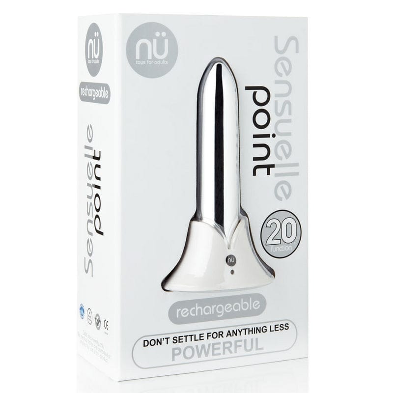 Nü Sensuelle Vibrators Silver Nu Sensuelle Point Rechargeable Bullet