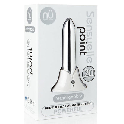 Nü Sensuelle Vibrators Silver Nu Sensuelle Point Rechargeable Bullet