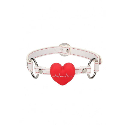 SHOTS Toys America Ouch! Silicone Heart Gag - Nurse Theme *