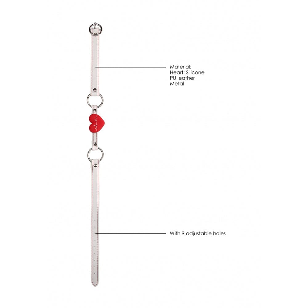 SHOTS Toys America Ouch! Silicone Heart Gag - Nurse Theme *