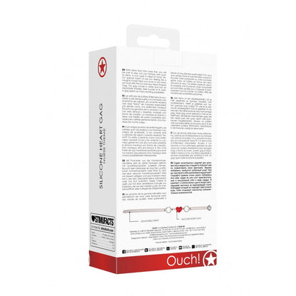 SHOTS Toys America Ouch! Silicone Heart Gag - Nurse Theme *