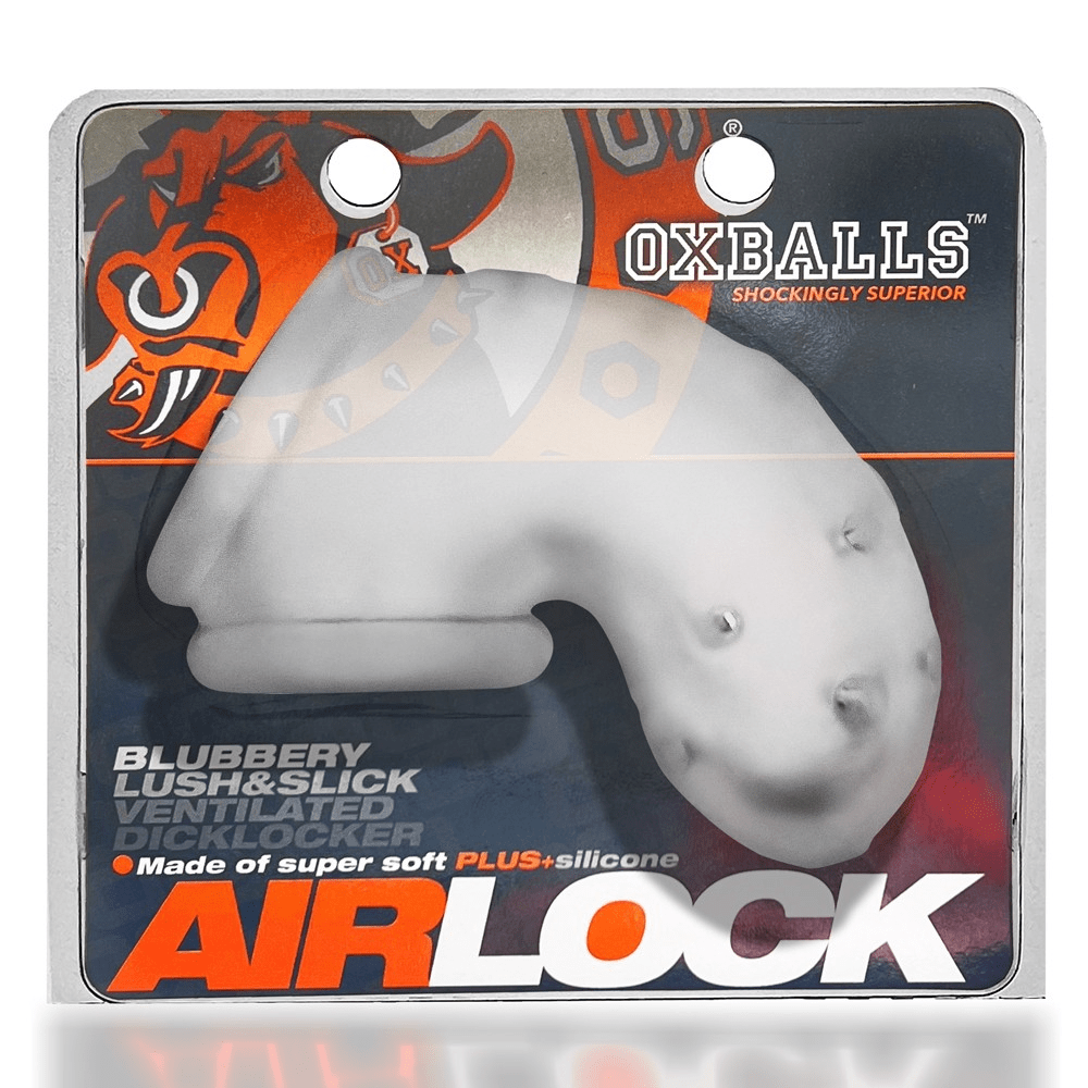 OXBALLS For Him Clear Ice Oxballs Airlock Chastity Cage