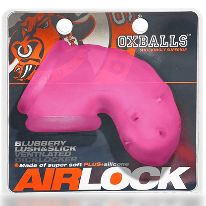OXBALLS For Him Pink Ice Oxballs Airlock Chastity Cage