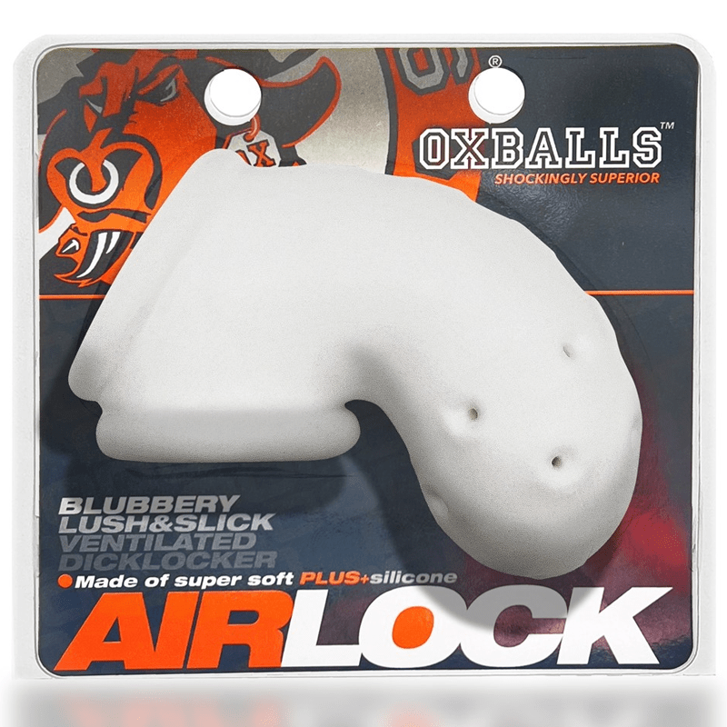 OXBALLS For Him White Ice Oxballs Airlock Chastity Cage