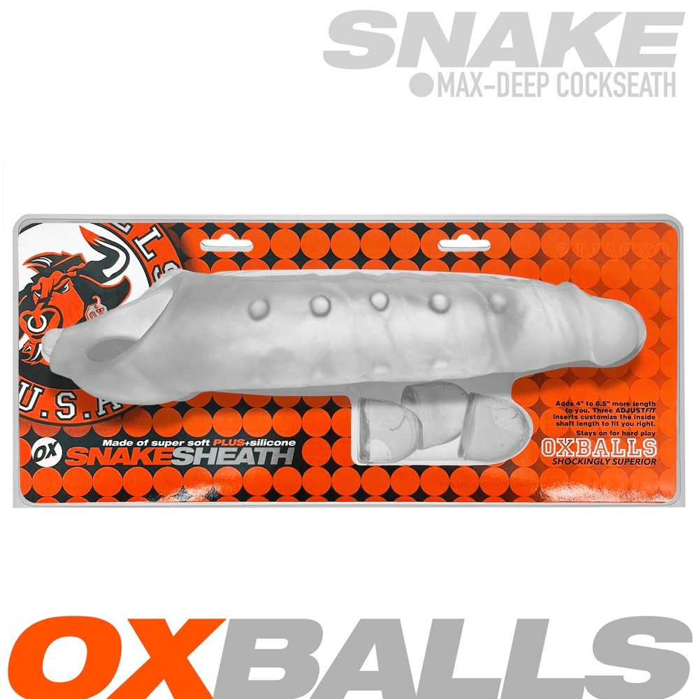 OXBALLS For Him Clear Ice Oxballs Snake 11" Cocksheath