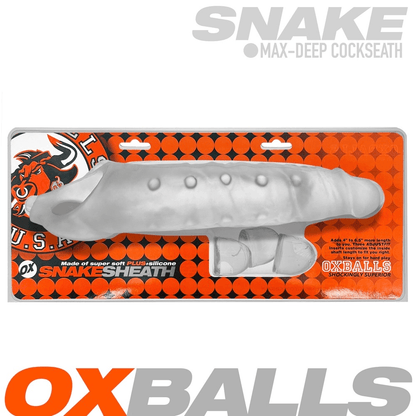 OXBALLS For Him Clear Ice Oxballs Snake 11" Cocksheath