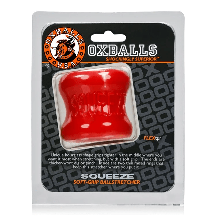 Oxballs Cock Rings Red Oxballs Squeeze Soft-Grip Ball Stretcher