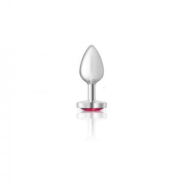 Viben Anal Toys Cheeky Charms Silver Metal Pink Heart Gem Butt Plug