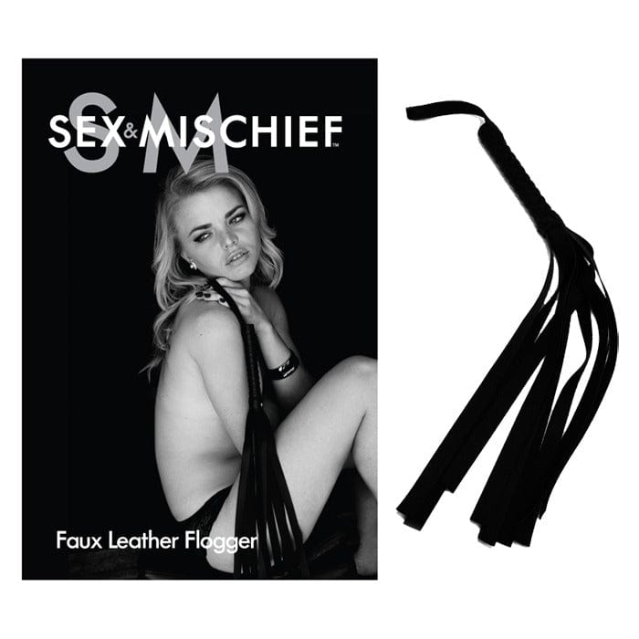 Sportsheets Riding Crops & Whips Sportsheets Black Faux Leather Flogger