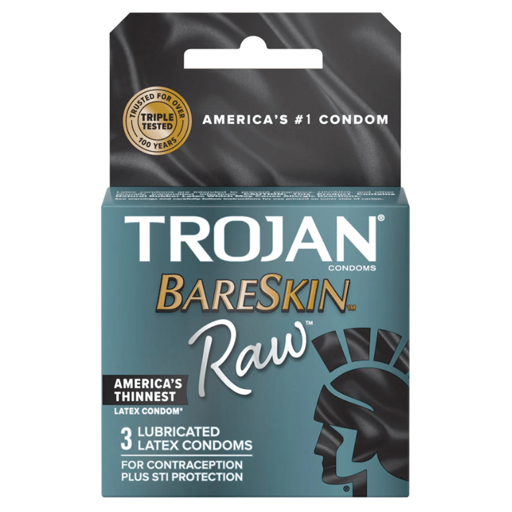 Trojan Condoms 3pk Trojan Bareskin Raw Condoms