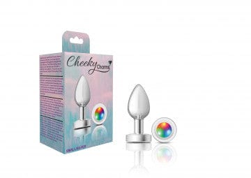 Viben Anal Toys Small Cheeky Charms Silver Metal Luminous Butt Plug