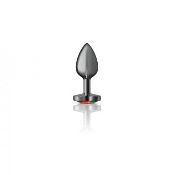 Viben Anal Toys Cheeky Charms Gunmetal Grey Rainbow Heart Gem Butt Plug
