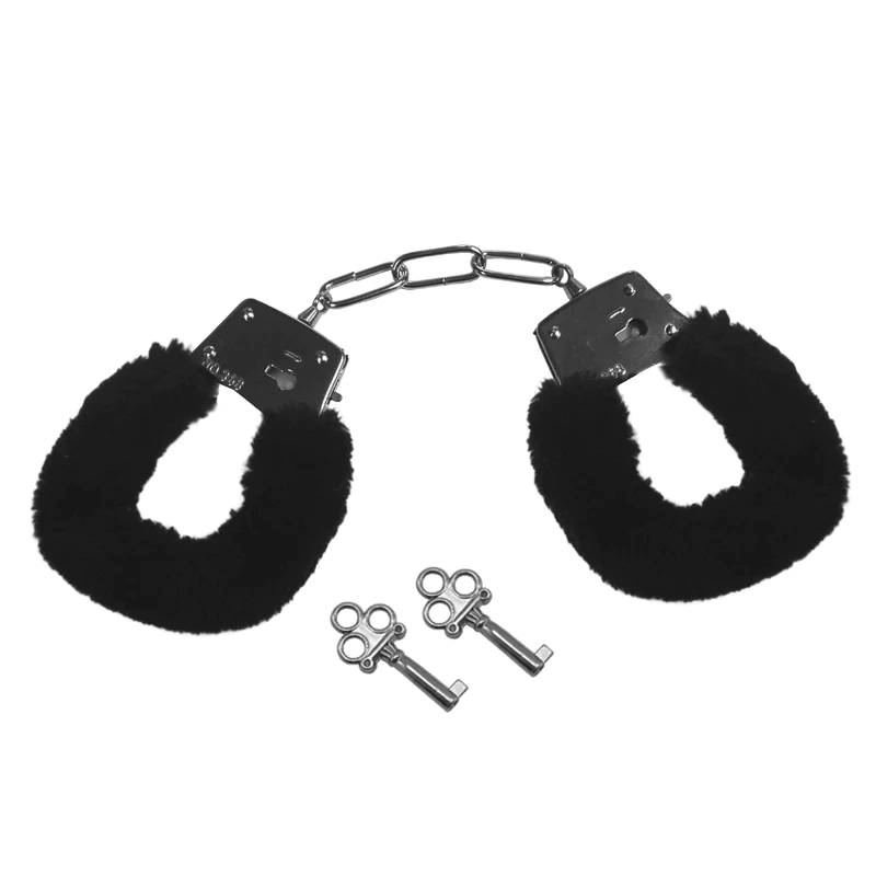 Sportsheets Cuffs Sportsheets Sex & Mischief Black Furry Handcuffs