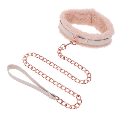 Sportsheets BDSM Sportsheets Sex & Mischief Peaches ‘n CreaMe Fur Collar & Leash