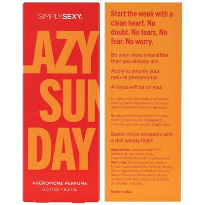 Simply Sexy Sex Attractant Simply Sexy Lazy Sunday Pheromone Infused Perfume