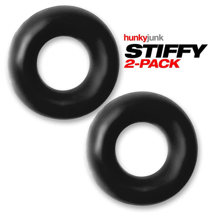 Hunkyjunk Cock Rings Hunkyjunk Stiffy Bulge Cock Ring Tar Ice 2 Pack