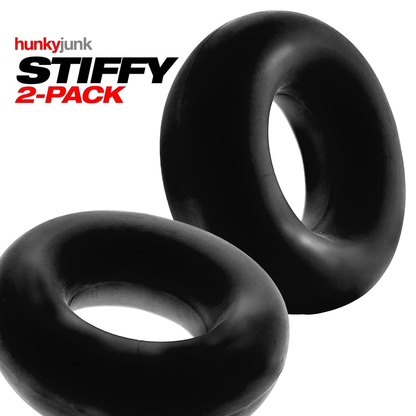 Hunkyjunk Cock Rings Hunkyjunk Stiffy Bulge Cock Ring Tar Ice 2 Pack