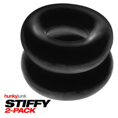 Hunkyjunk Cock Rings Hunkyjunk Stiffy Bulge Cock Ring Tar Ice 2 Pack