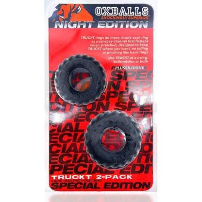 Oxballs Cock Rings Oxballs Truckt Cockring 2 Pack Special Edition Night