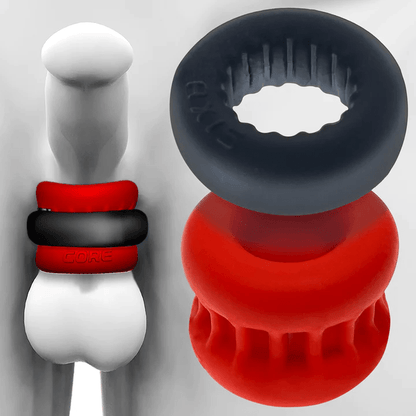 Oxballs Ballstretcher Oxballs Ultracore Ballstretcher with Axis Ring Red Ice