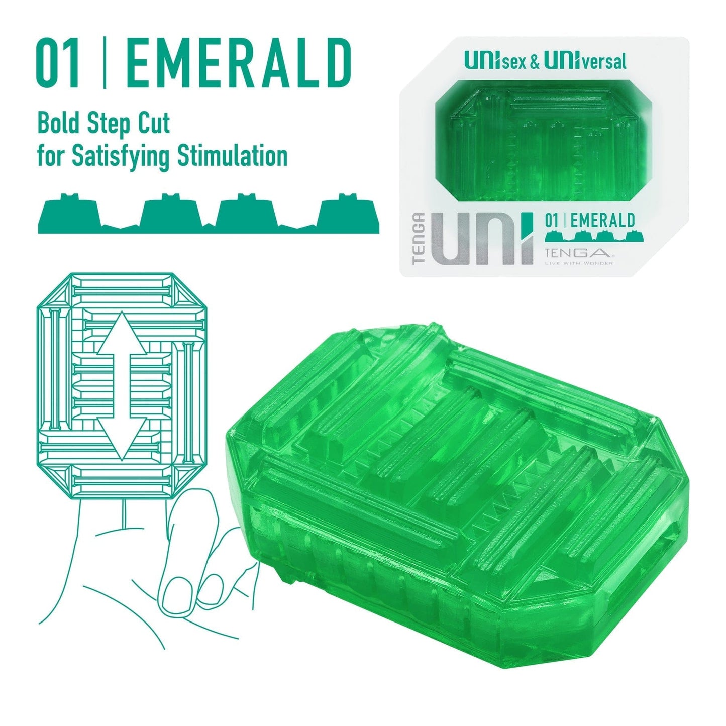 Tenga Stroker Tenga Uni Emerald