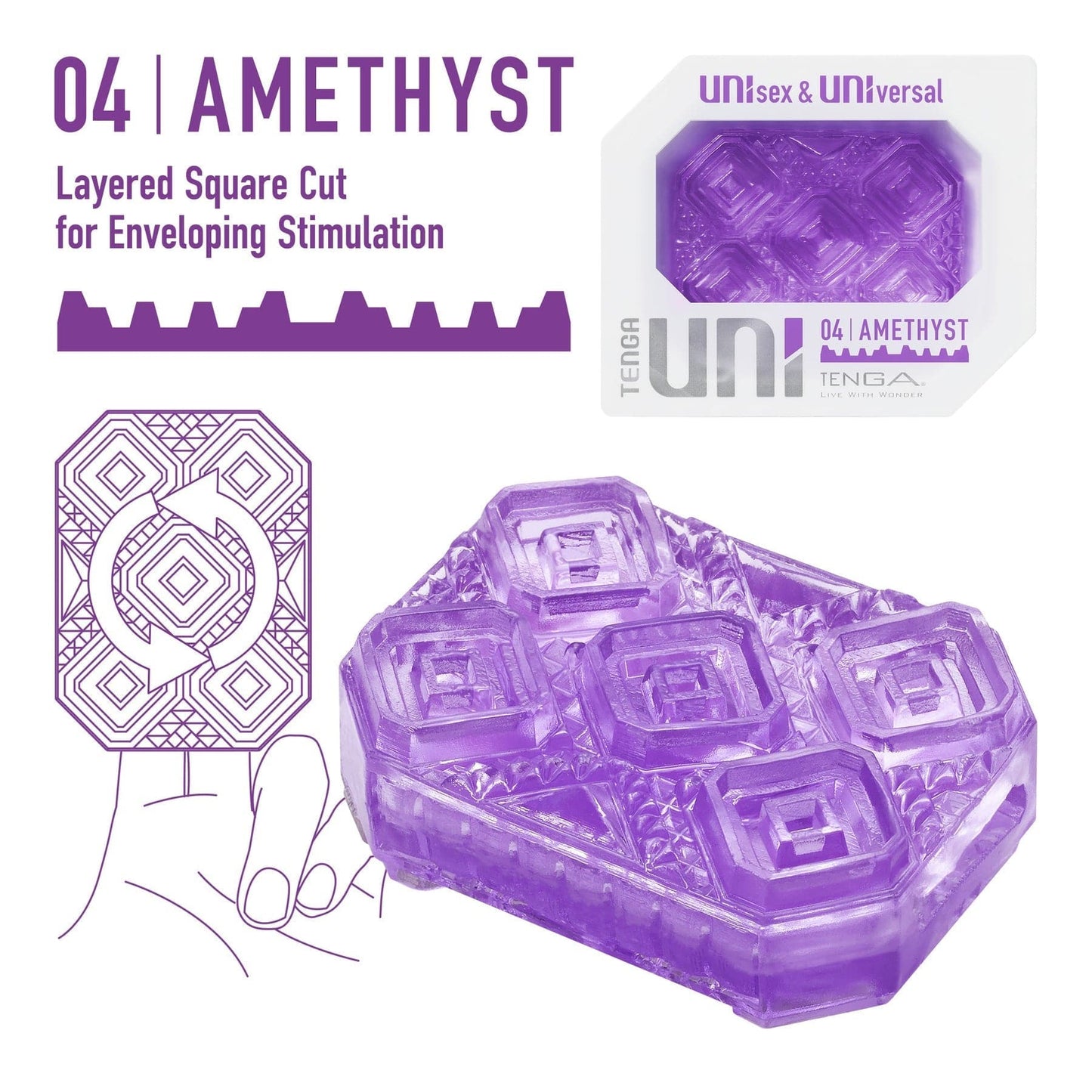 Tenga Stroker Tenga Uni Amethyst