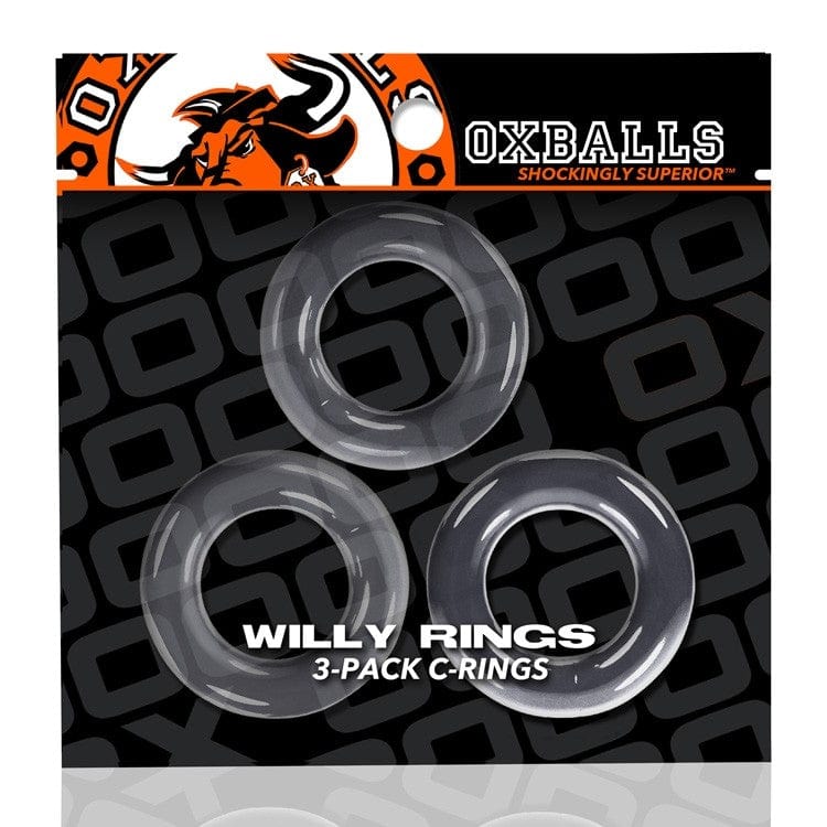 Oxballs Cock Rings Clear Oxballs Willy Ring 3 Pack