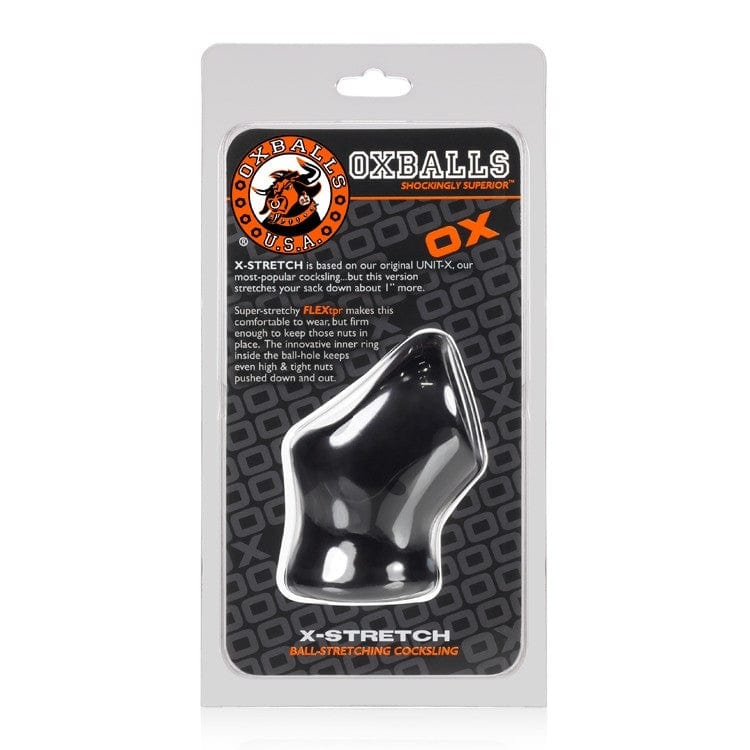 Oxballs Cock Rings Black Oxballs Unit-X Stretch Ball-Stretching Cocksling