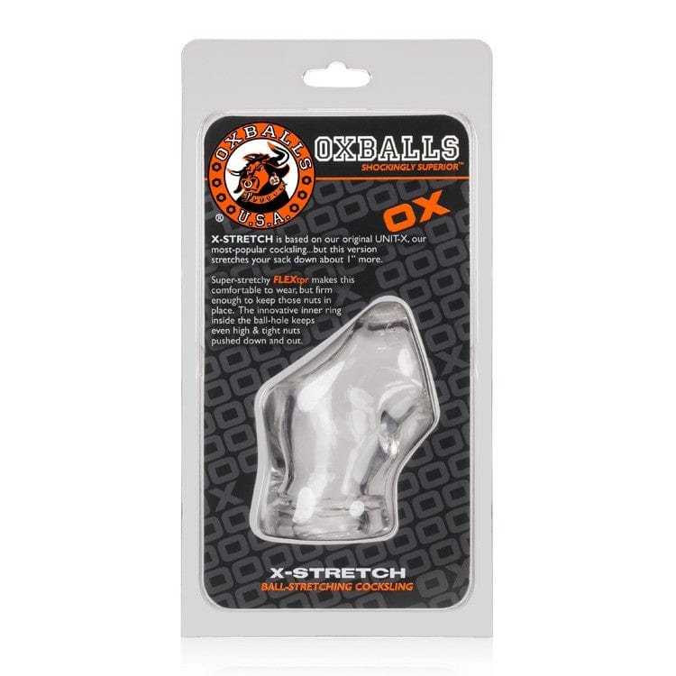 Oxballs Cock Rings Clear Oxballs Unit-X Stretch Ball-Stretching Cocksling