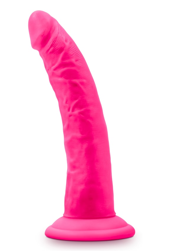 Blush Neo Neon Pink Elite 7.5 Inch Silicone Dual Density Cock-Sex Toys-Blush-XOXTOYS