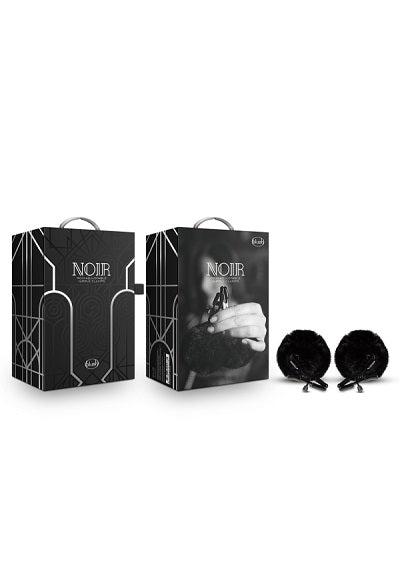 Blush Noir Black Pom Adjustable Nipple Clamps-Sex Toys-Blush-XOXTOYS