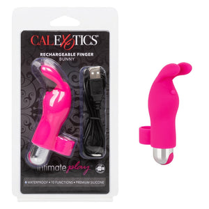 Calexotics Intimate Play Rechargeable Finger Bunny Pink-Vibrators-CALEXOTICS-XOXTOYS