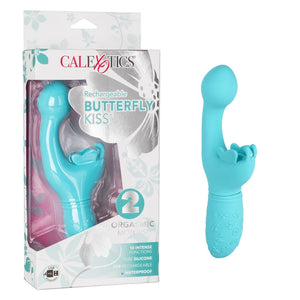 Calexotics Rechargeable Butterfly Kiss-Vibrators-CALEXOTICS-Blue-XOXTOYS