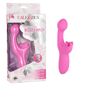Calexotics Rechargeable Butterfly Kiss-Vibrators-CALEXOTICS-Pink-XOXTOYS