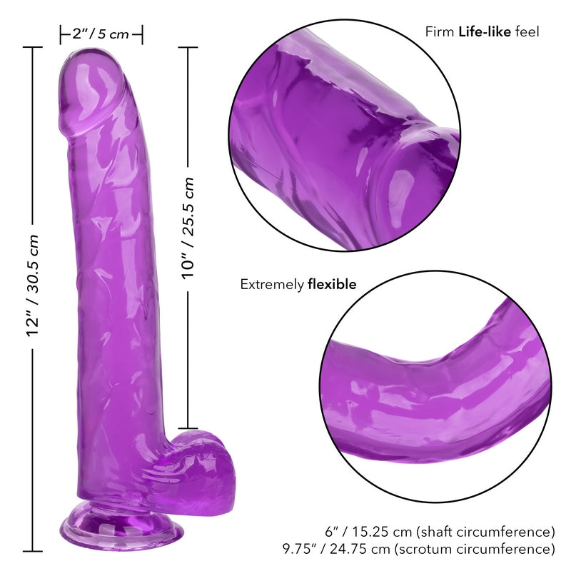 Calexotics Size Queen 10" Purple Dildo-Dildos-CALEXOTICS-XOXTOYS